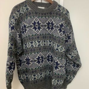 New Alpaca Wool Men’s Crew Neck Sweater Size L